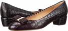 Plum/Asportabile Cacao Salvatore Ferragamo Vara New for Women (Size 7)