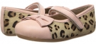 Pink/Tan Leop Pazitos Bowtie MJ for Kids (Size 9.5)