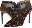 Camel/Black New Leopard Print Haircal/Black Mesh Diane von Furstenberg Bop for Women (Size 9.5)