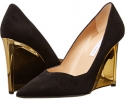 Black Suede Diane von Furstenberg Balgo for Women (Size 10)