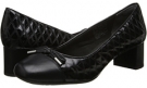 Black Leather Rockport Total Motion 45 Square Quilted Cap Pump for Women (Size 5.5)