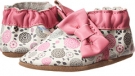 White w/ Print Robeez Averie Soft Soles for Kids (Size 4.5)