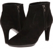 Black Suede Johnston & Murphy Lani Zip Bootie for Women (Size 9.5)