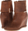 Brown Waxy Suede Johnston & Murphy Brynn Cuff Bootie for Women (Size 8)