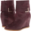 Eggplant Waxy Suede Johnston & Murphy Brynn Cuff Bootie for Women (Size 6.5)