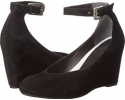 Black Suede Johnston & Murphy Tracey Ankle Strap for Women (Size 9)