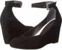 Black Suede Johnston & Murphy Tracey Ankle Strap for Women (Size 7)