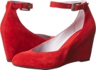 Cardinal Red Suede Johnston & Murphy Tracey Ankle Strap for Women (Size 8.5)