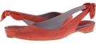 Firebird Orange Shimmer Suede Johnston & Murphy Tami Bow Sling for Women (Size 6.5)