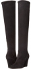 Black Stretch Kid Suede Via Spiga Brodie for Women (Size 7)