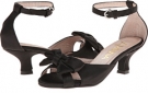 Black Metallic Satin Amiana 15-A5302 for Kids (Size 4)