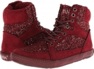 Burgundy Suede Fabric/Chunky Glitter Amiana 15-A5289 for Kids (Size 9.5)