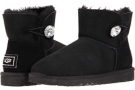 Black UGG Mini Bailey Button Bling for Women (Size 8)