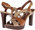 Tan Hopsack Leather/Burnished Leather LAUREN by Ralph Lauren Sabine for Women (Size 8.5)