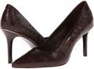 Dark Brown Embossed Croc LAUREN by Ralph Lauren Sarina for Women (Size 5.5)