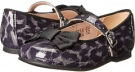 Navy Cheetah Patent/Black Gro Grain Venettini Kids 55-Camila for Kids (Size 10.5)