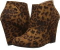 Leopard Fabric Madden Girl Wedge for Women (Size 7)