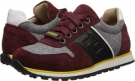 Burgundy/Grey Fendi Kids Laced Flannel And Suede Sneaker for Kids (Size 12.5)