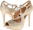 Platino Metallic Suede Badgley Mischka Laguna for Women (Size 6.5)