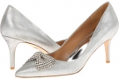 Silver Metallic Suede Badgley Mischka Lemonade II for Women (Size 5.5)