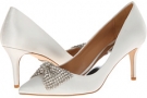 White Satin Badgley Mischka Lemonade for Women (Size 11)