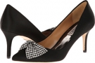 Black Satin Badgley Mischka Lemonade for Women (Size 9.5)