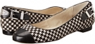 Black/White Houndstooth Haircalf MICHAEL Michael Kors Dion Ballet for Women (Size 6)