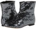 Anthracite Dolce & Gabbana Glitter Side Zip Bootie for Kids (Size 13)