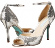 Silver Sequins Blue by Betsey Johnson Wed for Women (Size 9.5)