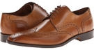 Brandy/Burnish Toe Massimo Matteo 5-Eye Wing Tip for Men (Size 12)