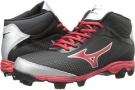 Black/Red Mizuno 9-Spike Franchise 7 Mid for Men (Size 10)