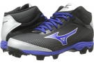 Black/Royal Mizuno 9-Spike Franchise 7 Mid for Men (Size 8.5)