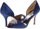 Navy Satin Badgley Mischka Jazmin for Women (Size 9)