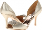 Platino Metallic Suede Badgley Mischka Jazmin II for Women (Size 6)