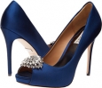 Navy Satin Badgley Mischka Jeannie for Women (Size 9)