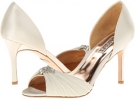 Ivory Satin/Chiffon Badgley Mischka Jennifer for Women (Size 7.5)