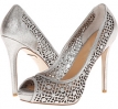 Silver Metallic Leather Badgley Mischka Junior for Women (Size 9.5)