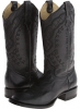 Black/Black Cow Silk Stetson 13 Shaft Double Welt Wide Square Toe Boot for Women (Size 10)