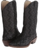 Black Roper Lace Glitter Snip Toe Boot for Women (Size 9)