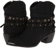 Black Roper Studded Strap Ankle Boot for Women (Size 7.5)