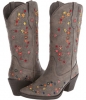 Brown Roper Flower Garden Embroidered Boot for Women (Size 9)