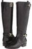 Black Leather Nine West Bringit Wide Calf for Women (Size 5.5)