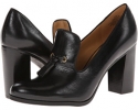 Black/Black Leather Nine West Noura for Women (Size 9)