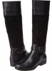 Black Leather/Black Suede Anne Klein Coldfeet Wide for Women (Size 5.5)
