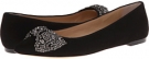 Black/Black Cow Silk Tory Burch Vanessa Flat for Women (Size 9.5)