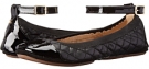 Black/Black Cow Silk Yosi Samra Abbey Quilted Flat for Women (Size 5)
