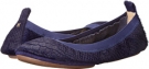 Oxford Blue Yosi Samra Samara Scaled Ponyhair Fold Up Flat for Women (Size 7)