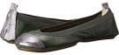 Aspen Green/Pewter Yosi Samra Samantha Tuscany Leather Fold Up Flat for Women (Size 10)